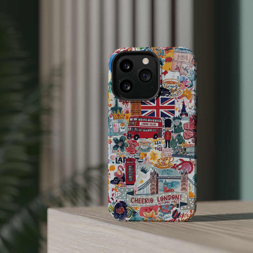 London England Coquette Collage Tough Magsafe Cute Phone Cases for Iphone | iPhone 17 Pro Max Case, Iphone 16, Iphone 15 14 13 12 11 10 9 - Studio40ParkLane
