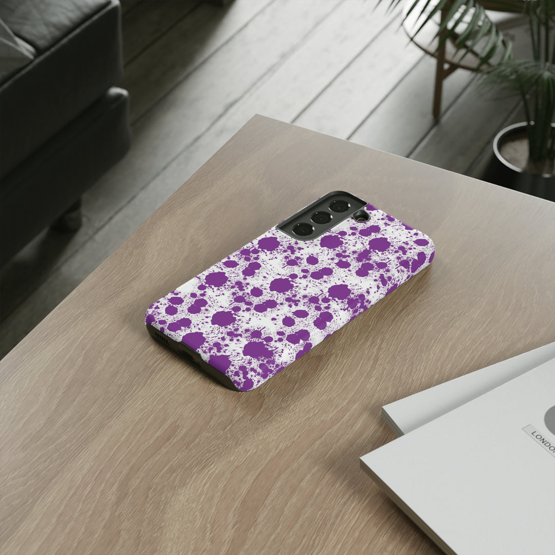 Cool Phone Case | Aesthetic Phone Case | Paint Splash Purple | For Samsung Galaxy S23, S22, S21, S20 | Luxury Double Layer | Cute - Studio40ParkLane