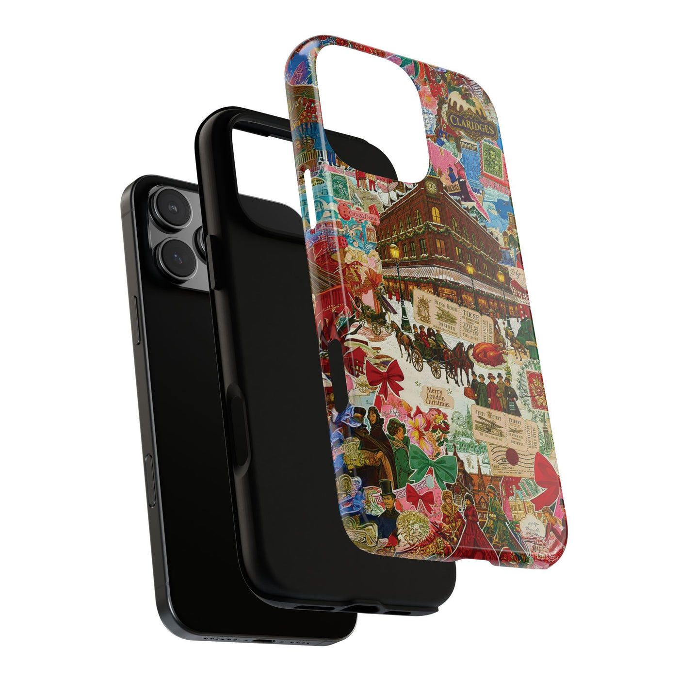 Aesthetic Tough London Coquette Collage Premium Phone Case - For iPhone 17 Pro Max iPhone 16 Pro iPhone 15 Iphone 14 Plus 13 Pro 12 11 10 XR - Studio40ParkLane