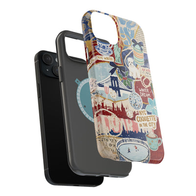New York Winter Coquette Collage Tough Magsafe Cute Phone Cases for Iphone | iPhone 17 Pro Max Case, Iphone 16, Iphone 15 14 13 12 11 10 9
