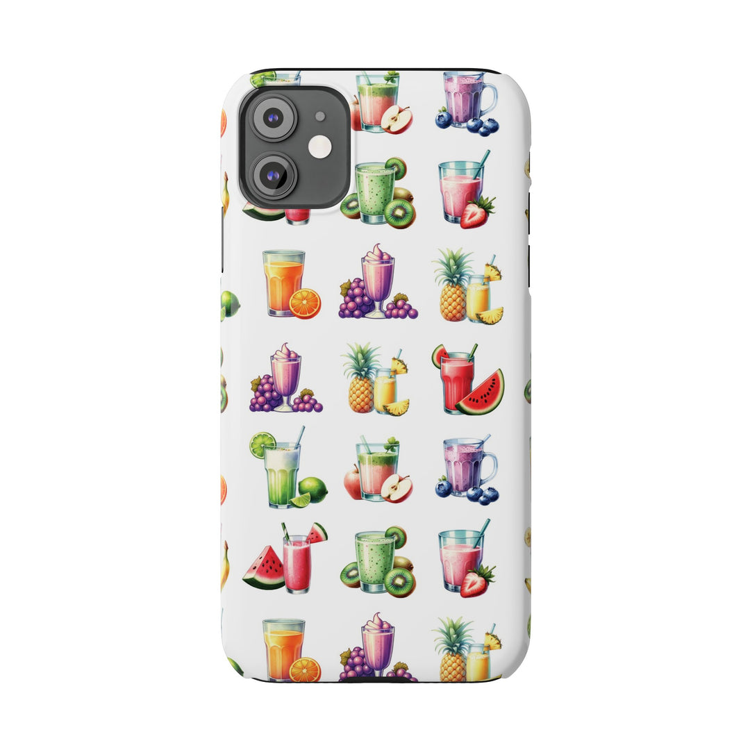 Slim Cute Phone Cases for Iphone - | iPhone 15 Case | iPhone 15 Pro Max Case, Iphone 14 Case, Iphone 14 Pro Max, Iphone 13, Tropical Summer Fruit Cocktail - Studio40ParkLane