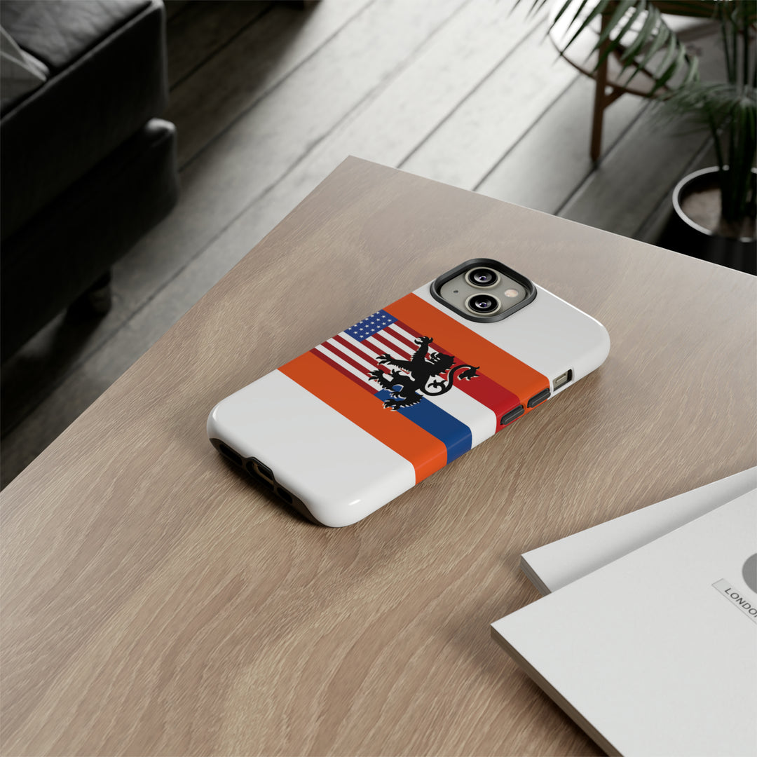 Cute IPhone Case | iPhone 15 Case | iPhone 15 Pro Max Case, Iphone 14 Case, Iphone 14 Pro Max Case IPhone Case for Art Lovers, Dutch US Flag - Studio40ParkLane