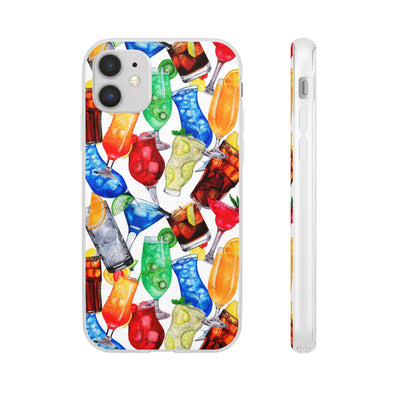 Cute Flexi Phone Cases, For Iphones and Samsung Galaxy Phones, Tropical Summer Fruit Cocktails, Galaxy S23 Phone Case, Samsung S22 Case, Samsung S21, Iphone 15, Iphone 14, Iphone 13