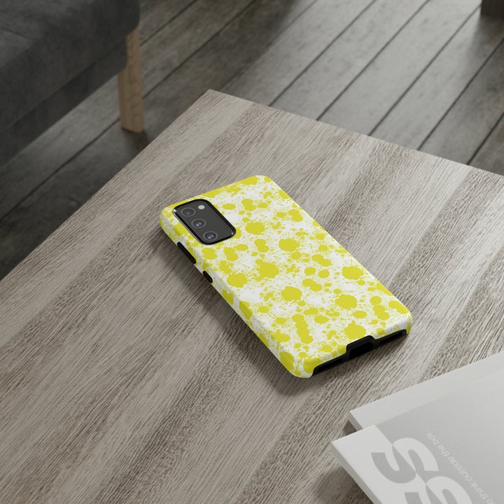 Cool Phone Case | Aesthetic Phone Case | Paint Splash Yellow | For Samsung Galaxy S23, S22, S21, S20 | Luxury Double Layer | Cute - Studio40ParkLane