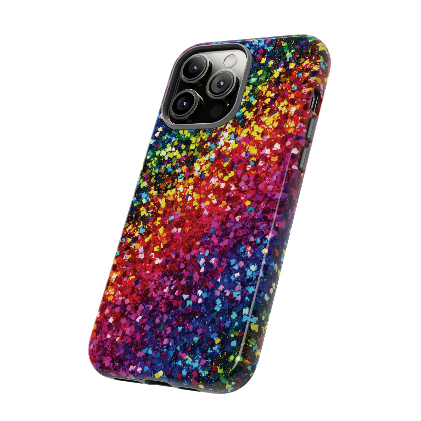 Faux Chic Play on Glitter Effect Cute Phone Case, for IPhone 16 pro Max | Iphone 15, Iphone 14, IPhone 13 Case, 11 8 7, Samsung Galaxy S24, S23, S22, S21, 2 Layer Protection