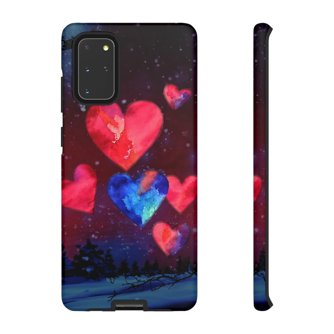 Cute Samsung Phone Case | Aesthetic Samsung Phone Case | Galaxy S23, S22, S21, S20 | Luxury case, Rising Hearts Night Phone Case - Studio40ParkLane