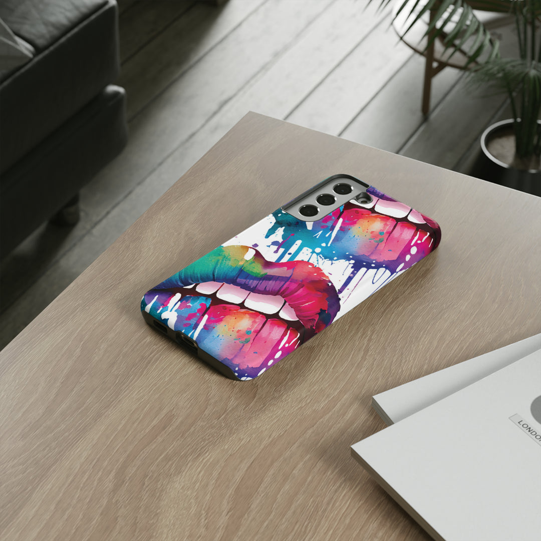 Cute Samsung Phone Case | Aesthetic Samsung Phone Case | Smile Lips Colorful | Galaxy S23, S22, S21, S20 | Luxury Double Layer | Cool - Studio40ParkLane