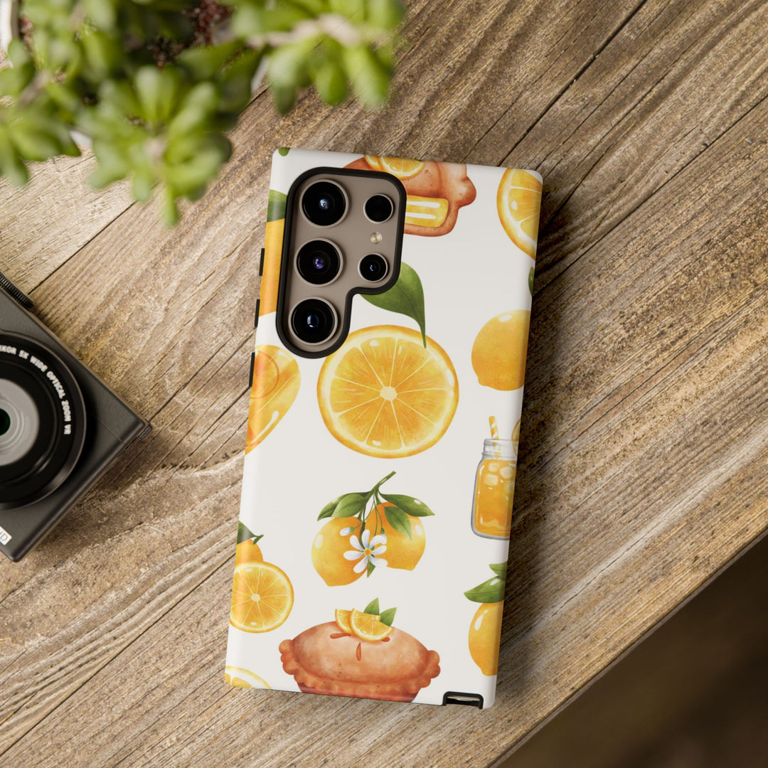 Impact Resistant, Lemon Fruit Pie, Cute Phone Cases for Samsung S24, S23, S22, S21, IPhone 15 pro Iphone 14 pro Iphone 13 IPhone 12 Iphone 11 - Studio40ParkLane