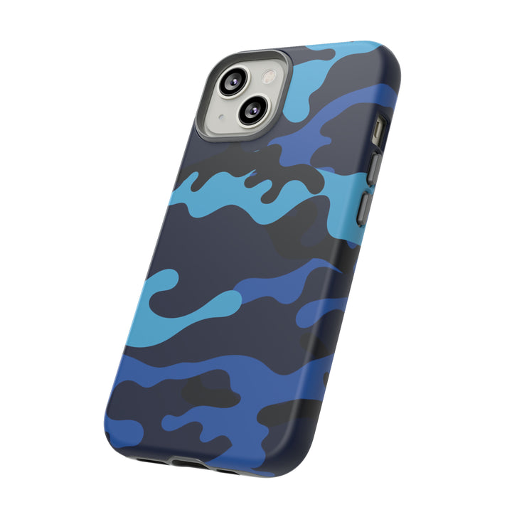 Cool Phone Case | Blue Camouflage, For iPhone 15 Case | iPhone 15 Pro Case, Iphone 14 Case, Iphone 14 Pro Max Case, Protective Iphone Case - Studio40ParkLane
