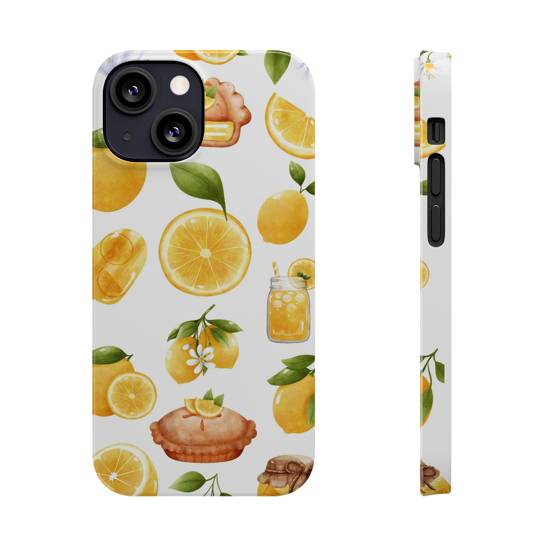 Slim Cute Phone Cases for Iphone - | iPhone 15 Case | iPhone 15 Pro Max Case, Iphone 14 Case, Iphone 14 Pro Max, Iphone 13, Summer Fruit Lemon - Studio40ParkLane