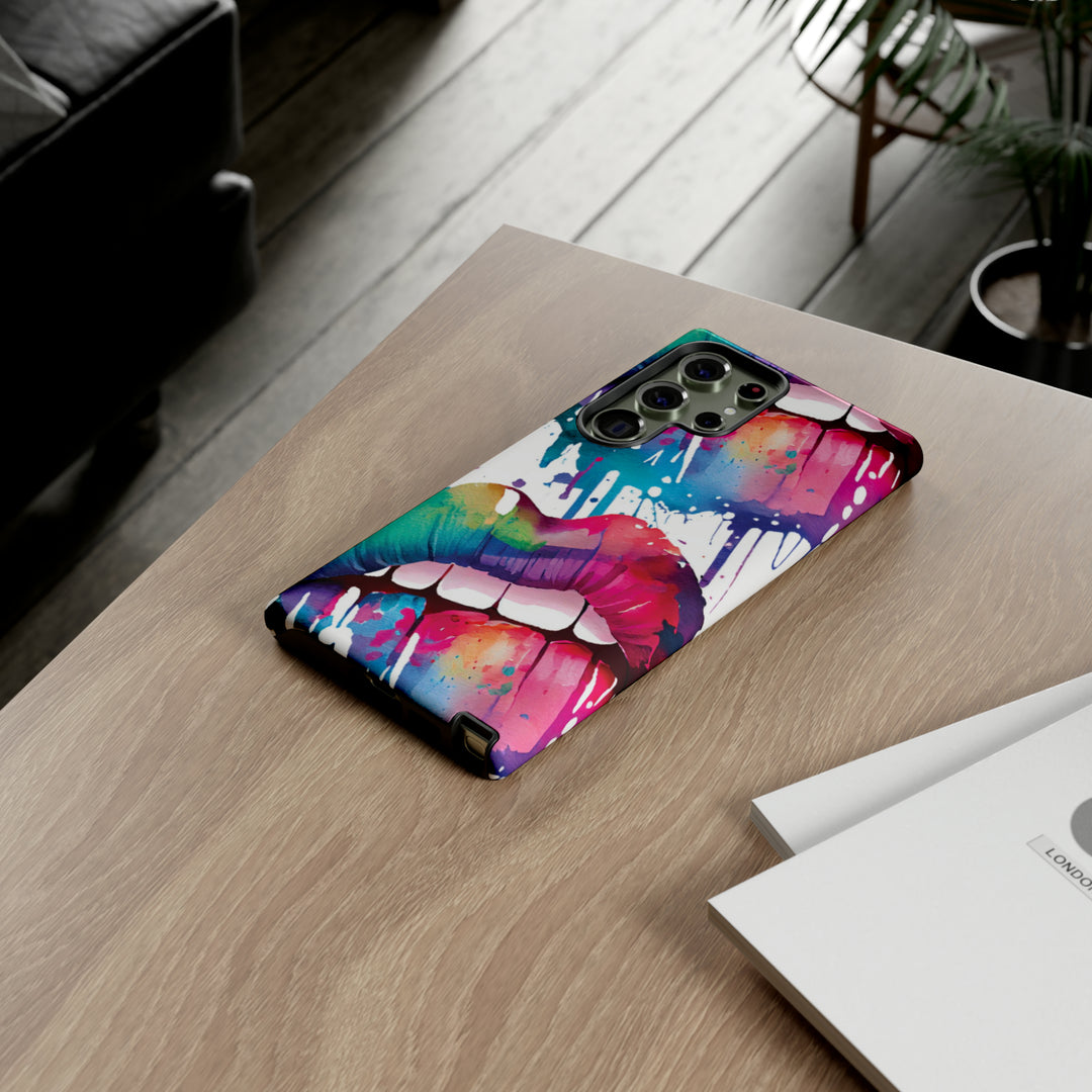 Cute Samsung Phone Case | Aesthetic Samsung Phone Case | Smile Lips Colorful | Galaxy S23, S22, S21, S20 | Luxury Double Layer | Cool - Studio40ParkLane