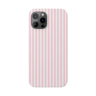 Slim Sweet Pink Striped Cute Phone Case for Iphone 16 - | iPhone 15 Pro Max Case | iPhone 14 Case Iphone 13 12 11 10 9 8 7 X XS Gift for Her