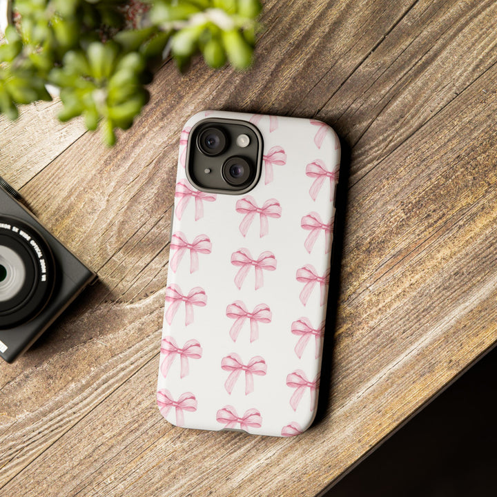 Pink Bows Cute Phone Case, for IPhone 16 Pro Max | Iphone 15, Iphone 14, IPhone 13 Case, 11 8 7, Samsung Galaxy S24, S23, S22, S21, 2 Layer Protection - Studio40ParkLane
