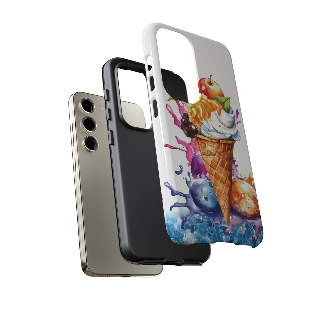 Impact Resistant, Summer Ice Cream Cone, Cute Phone Cases for Samsung S24, S23, S22, S21, IPhone 15 pro Iphone 14 pro Iphone 13 IPhone 12 Iphone 11 - Studio40ParkLane