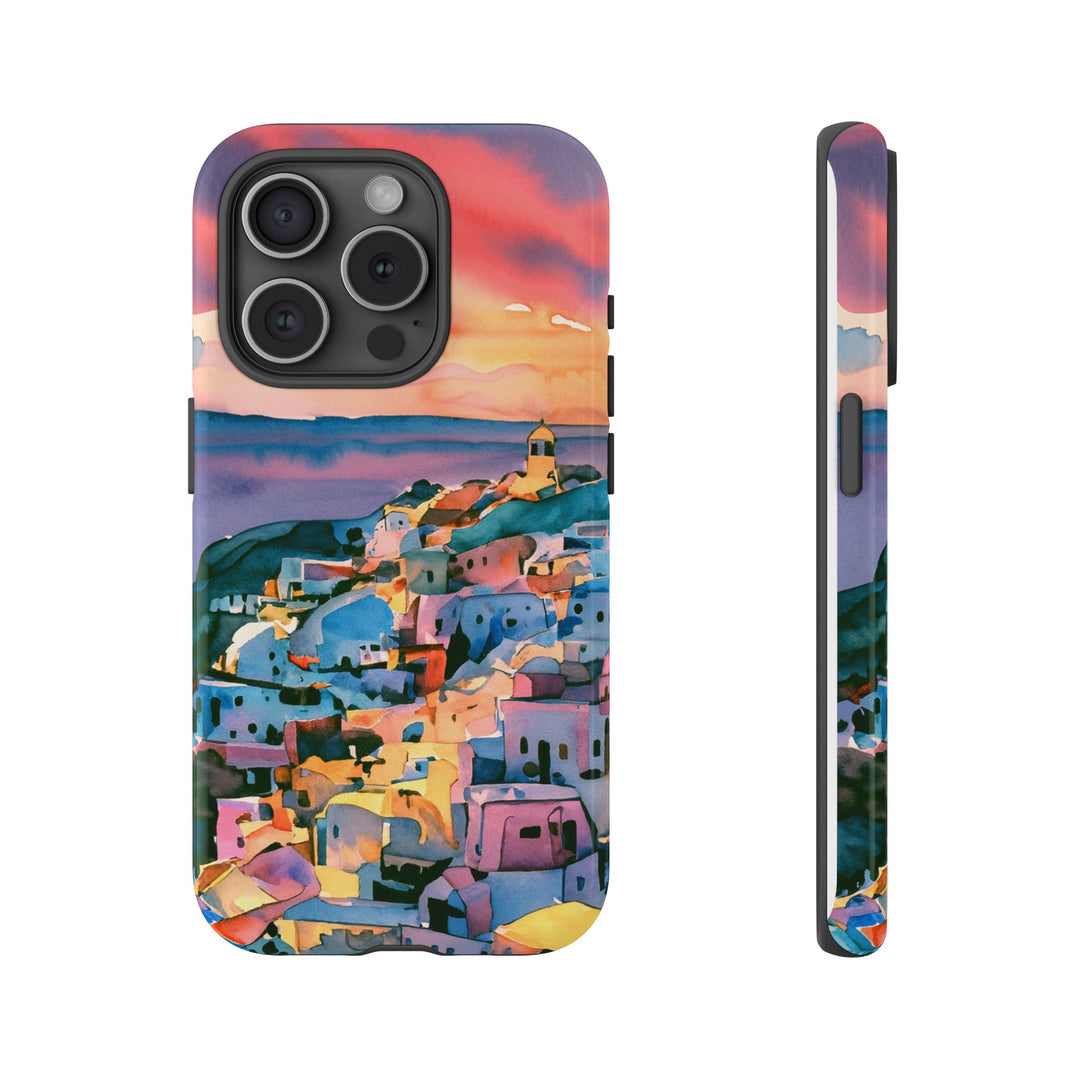 Impact Resistant, Greek Sunset, Cute Phone Cases for Samsung S24, S23, S22, S21, IPhone 15 pro Iphone 14 pro Iphone 13 IPhone 12 Iphone 11 - Studio40ParkLane
