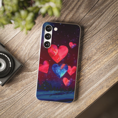 Cute Flexi Samsung Phone Cases, Night of Hearts Rising Galaxy S23 Phone Case, Samsung S22 Case, Samsung S21 Case, S20 Plus