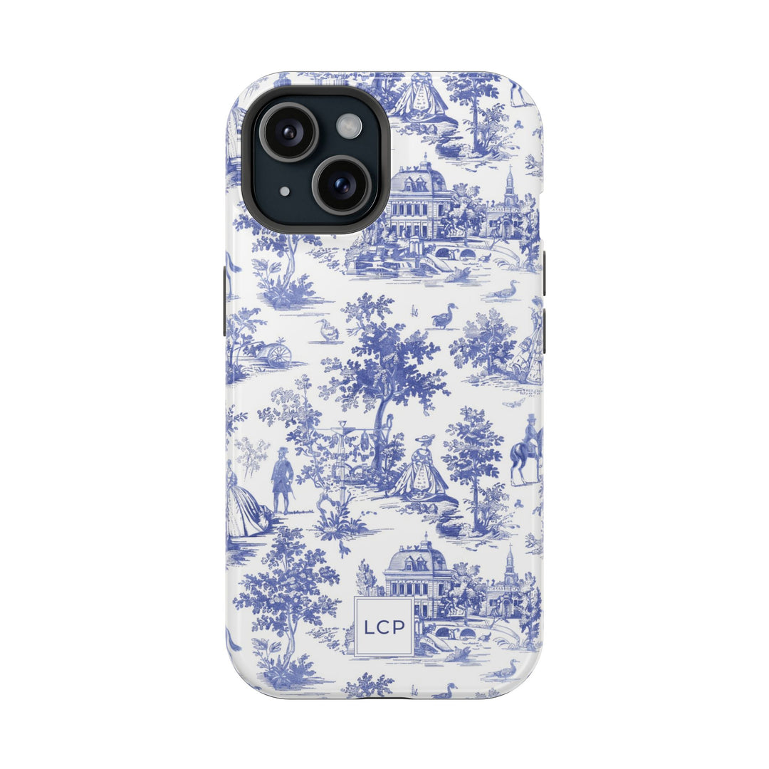 Custom Personalized French Toile Magsafe Phone Case for Iphone 18 - iPhone 17 Pro Max Air Plus 15 14 13 12 11, Samsung Galaxy Phone Cases - Studio40ParkLane