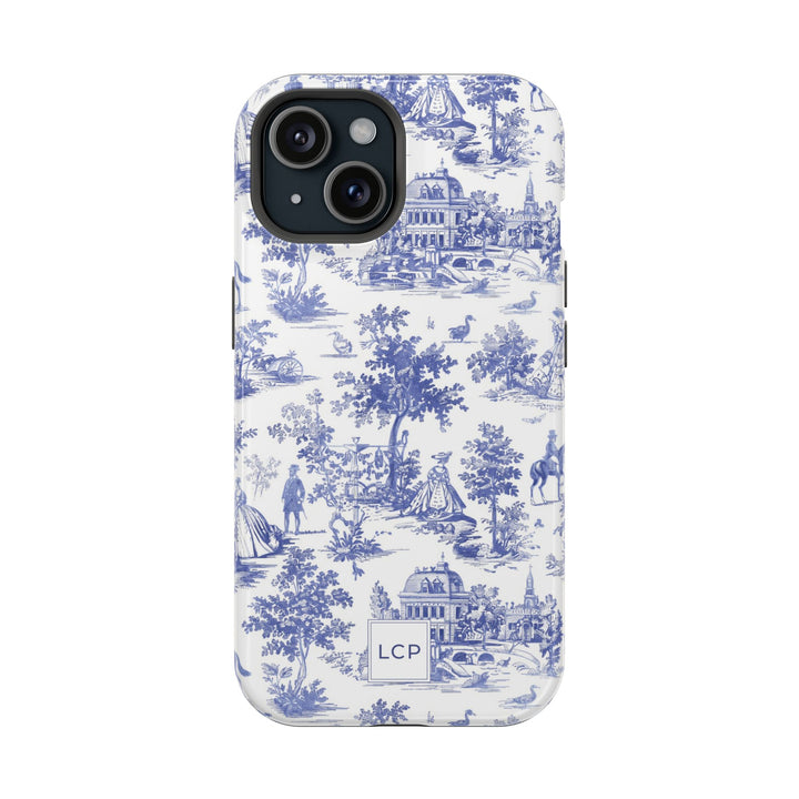 Custom Personalized French Toile Magsafe Phone Case for Iphone 18 - iPhone 17 Pro Max Air Plus 15 14 13 12 11, Samsung Galaxy Phone Cases - Studio40ParkLane