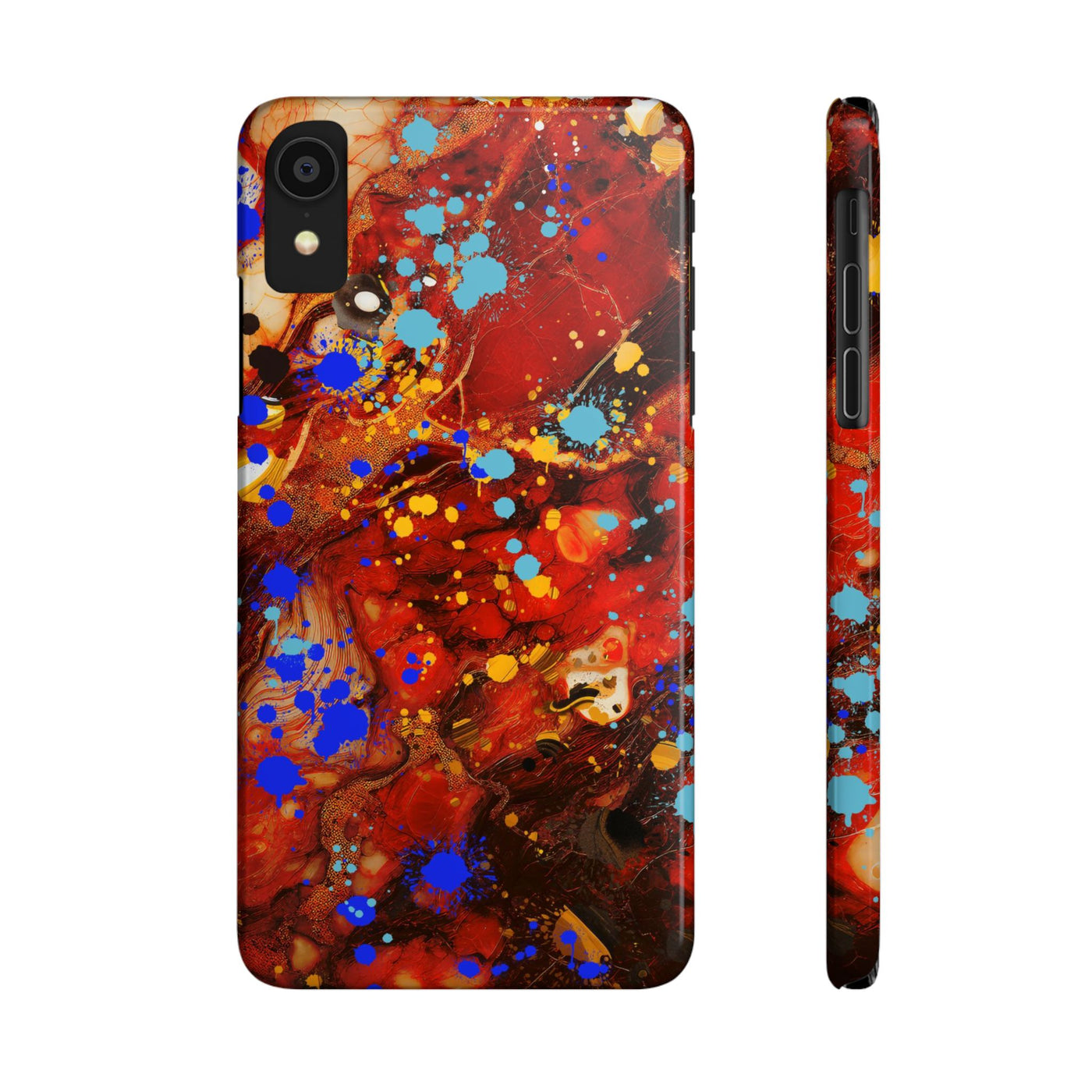 Slim Cute iPhone Cases - | iPhone 15 Case | iPhone 15 Pro Max Case, Iphone 14 Case, Iphone 14 Pro Max, Iphone 13, Fall Marble Paint Splash