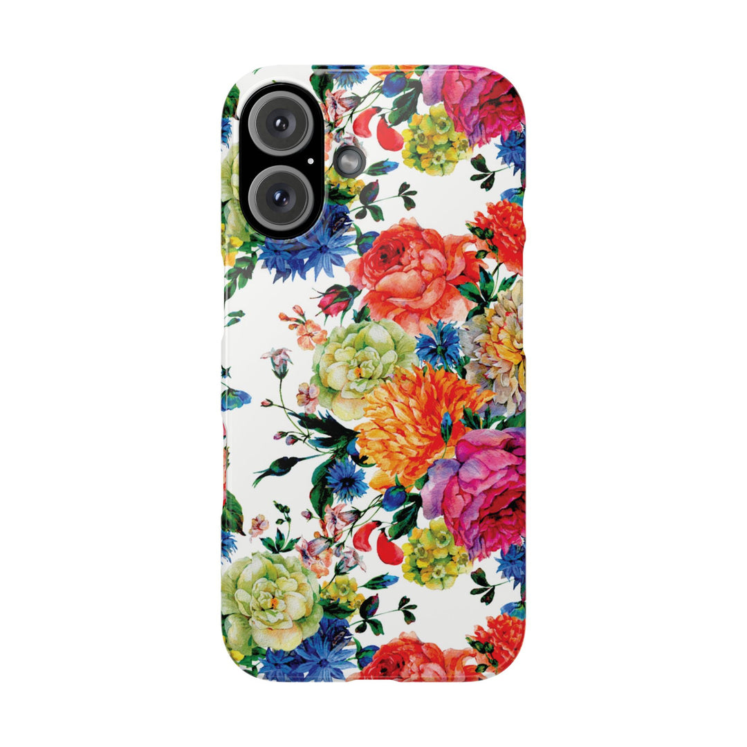 Sleek Snap Colorful Flowers Cute Phone Case for iPhone 16 15 14 13 12 11 X Xs Max Xr Pro Plus Samsung Galaxy S24 S23 S22 S21 S20 Note Ultra