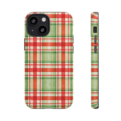 Aesthetic Tough Red Green Checkered Premium Phone Case - For iPhone 17 Pro Max iPhone 16 Pro iPhone 15 Iphone 14 Plus 13 Pro 12 11 10 XR XS - Studio40ParkLane