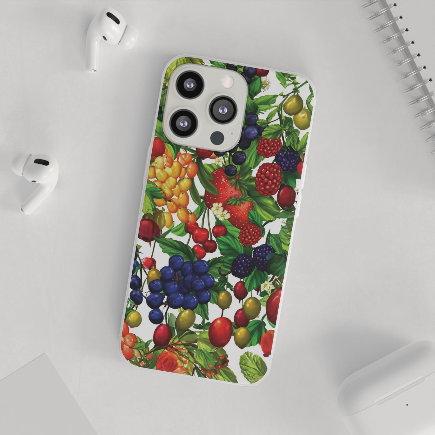 Cute Flexi Phone Cases, For Samsung Galaxy and Iphone, Summer Mixed Fruit, Galaxy S23 Phone Case, Samsung S22 Case, Samsung S21, Iphone 15, Iphone 14, Iphone 13