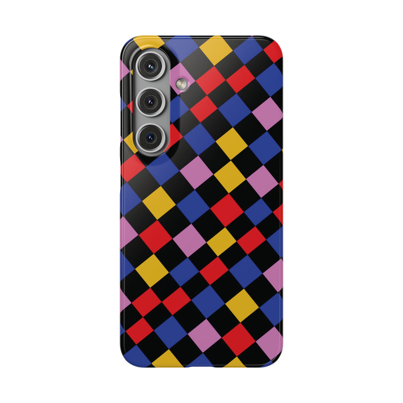 Colorful Checkerboard Cute Phone Case - Sleek Snap - for iPhone 16 15 14 13 12 11 Max Pro Plus Samsung Galaxy S24 S23 S22 S21 S20 Plus Ultra - Studio40ParkLane
