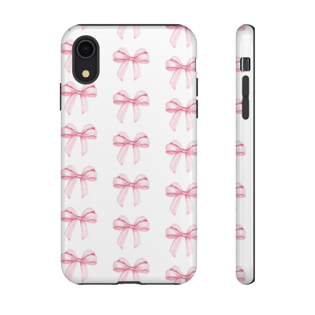 Pink Bows Cute Phone Case, for IPhone 16 Pro Max | Iphone 15, Iphone 14, IPhone 13 Case, 11 8 7, Samsung Galaxy S24, S23, S22, S21, 2 Layer Protection - Studio40ParkLane