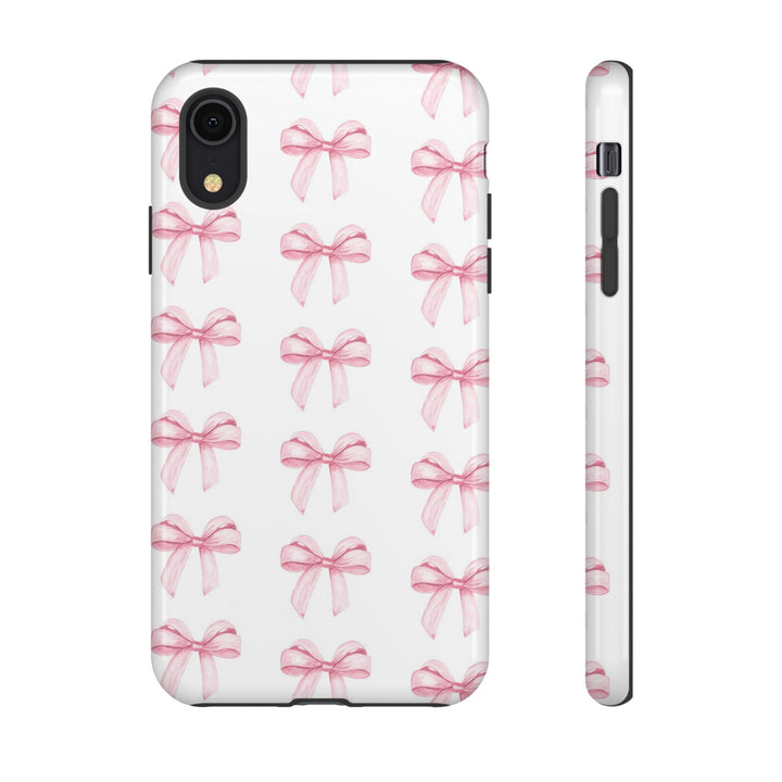 Pink Bows Cute Phone Case, for IPhone 16 Pro Max | Iphone 15, Iphone 14, IPhone 13 Case, 11 8 7, Samsung Galaxy S24, S23, S22, S21, 2 Layer Protection - Studio40ParkLane