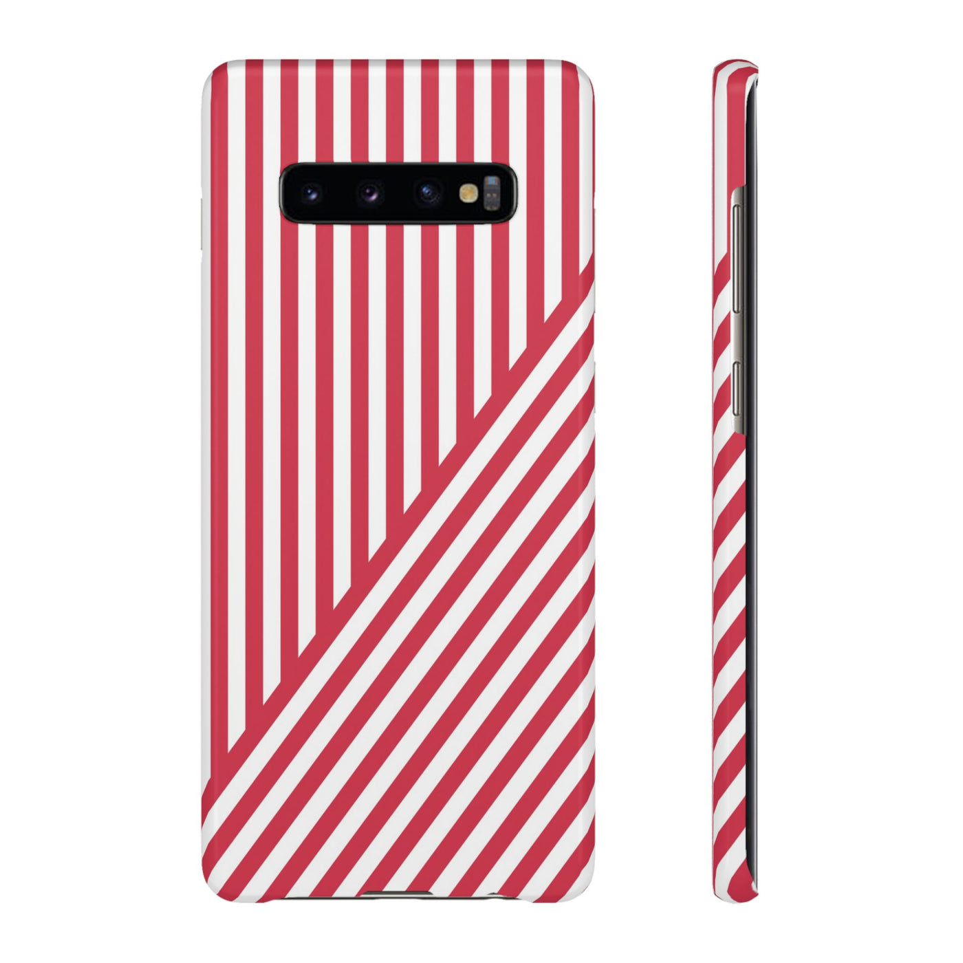 Aesthetic Winterberry Red Stripes Cute Phone Case Sleek Snap - For iPhone 17 Pro Max iPhone 16 Pro iPhone 15 Iphone 14 Plus 13 Pro 12 11 10 Gift - Studio40ParkLane