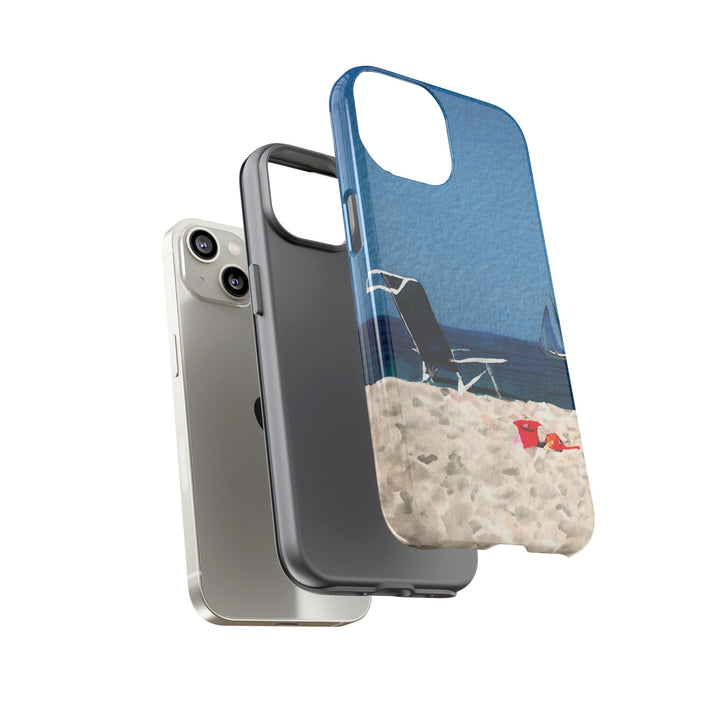 Cute Samsung Case | Cool Iphone Case | Summer Blue Beach Chair, Samsung S24, S23, S22, S21, IPhone 15 Case | Iphone 14 Case, Iphone 13 Case - Studio40ParkLane