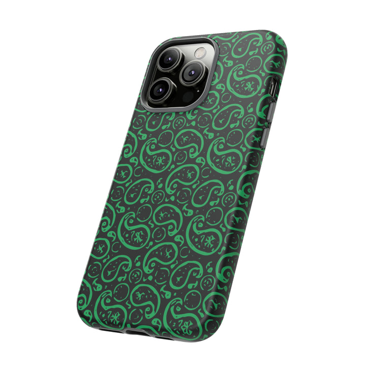 Cute IPhone Case | iPhone 15 Case | iPhone 15 Pro Max Case, Iphone 14 Case, Iphone 14 Pro Max Case IPhone Case for Art Lovers, Paisley Green - Studio40ParkLane