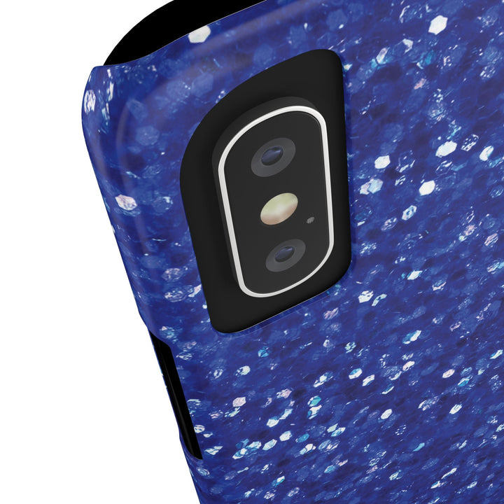 Slim Blue Muted Faux Play on Glitter Effect Cute Phone Cases for Iphone 16 Pro Max | iPhone 15 Case | iPhone 15 Pro Max Case, Iphone 14, Iphone 14 Pro Max, Iphone 13 12 11 8 7 - Studio40ParkLane