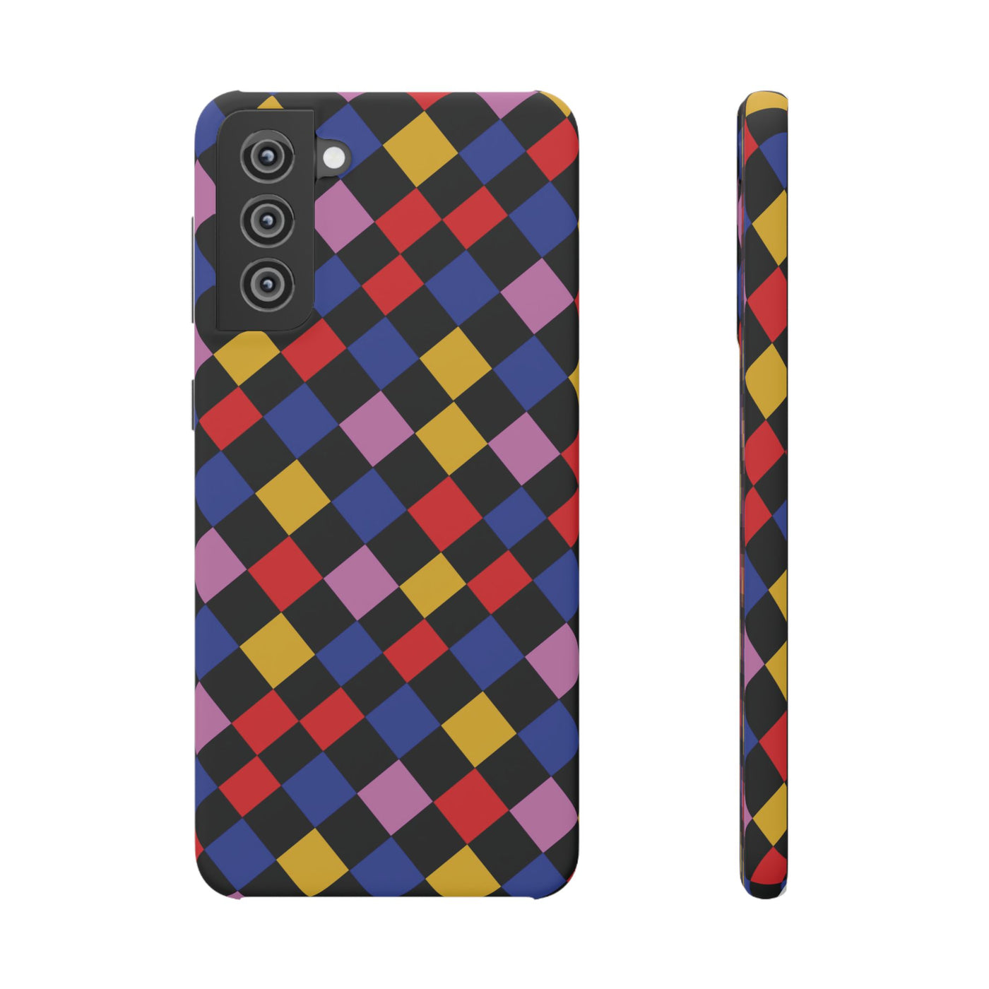 Colorful Checkerboard Cute Phone Case - Sleek Snap - for iPhone 16 15 14 13 12 11 Max Pro Plus Samsung Galaxy S24 S23 S22 S21 S20 Plus Ultra - Studio40ParkLane