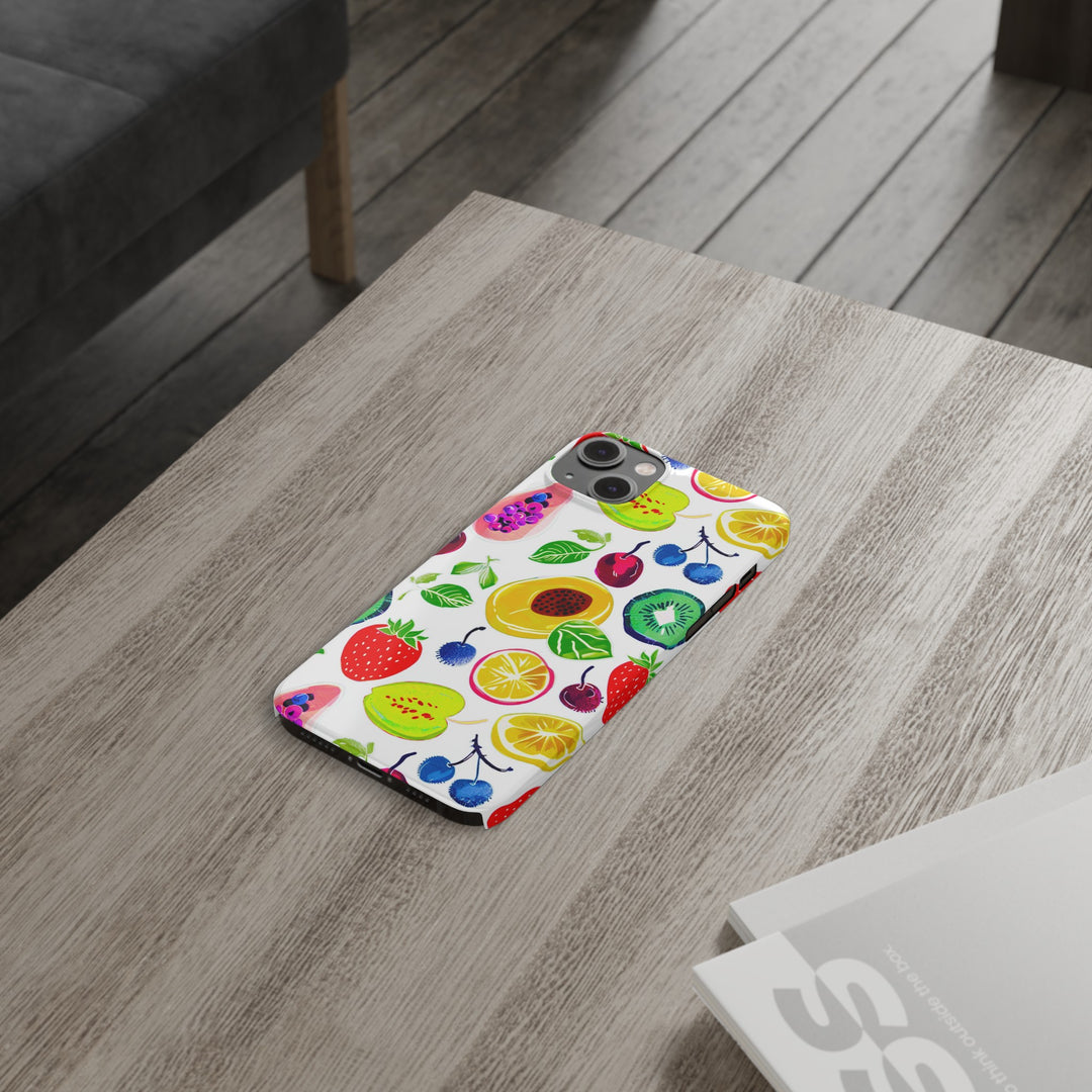 Slim Cute Phone Cases for Iphone | iPhone 15 Case | iPhone 15 Pro Max Case, Iphone 14, Iphone 14 Pro Max, Iphone 13, Summer Fruit Mix - Studio40ParkLane
