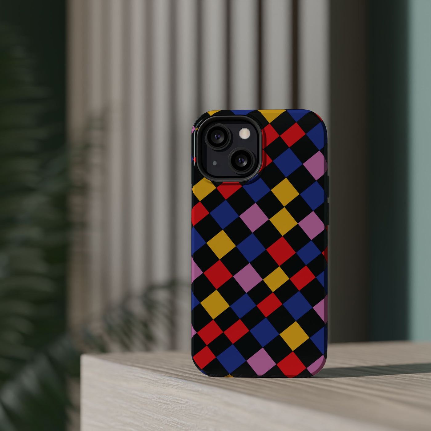 Aesthetic Colorful Checkerboard Tough Magsafe Phone Case - For iPhone 17 Pro Max iPhone 16 Pro iPhone 15 Iphone 14 Plus 13 Pro 12 11 Gift - Studio40ParkLane