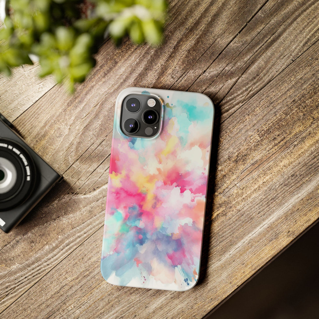 Slim Paint Splash Pink Gift for Her Cute Phone Cases for Iphone 16 Pro Max | iPhone 15 Case | iPhone 15 Pro Max Case, Iphone 14, Iphone 14 Pro Max, Iphone 13 12 11 8 7 - Studio40ParkLane