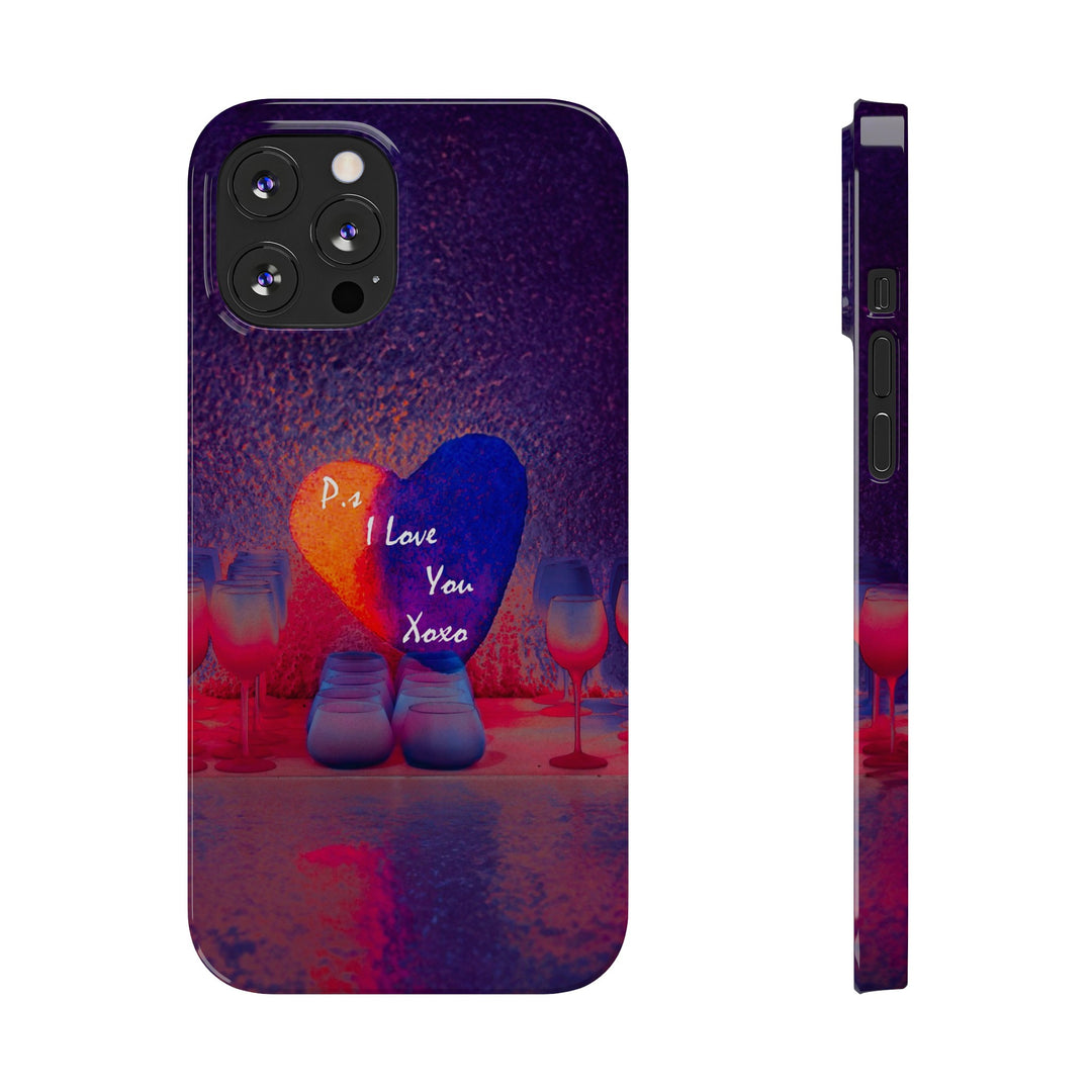 Slim Cute Phone Cases for Iphone - | iPhone 15 Case | iPhone 15 Pro Max Case, Iphone 14 Case, Iphone 14 Pro Max, Iphone 13, PS I Love You Heart - Studio40ParkLane