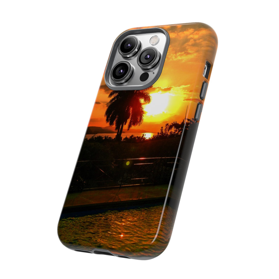 Cute Samsung Case | Cool Iphone Case | Summer Jamaica Pool Sunset, Samsung S24, S23, S22, S21, IPhone 15 Case | Iphone 14 Case, Iphone 13 Case - Studio40ParkLane