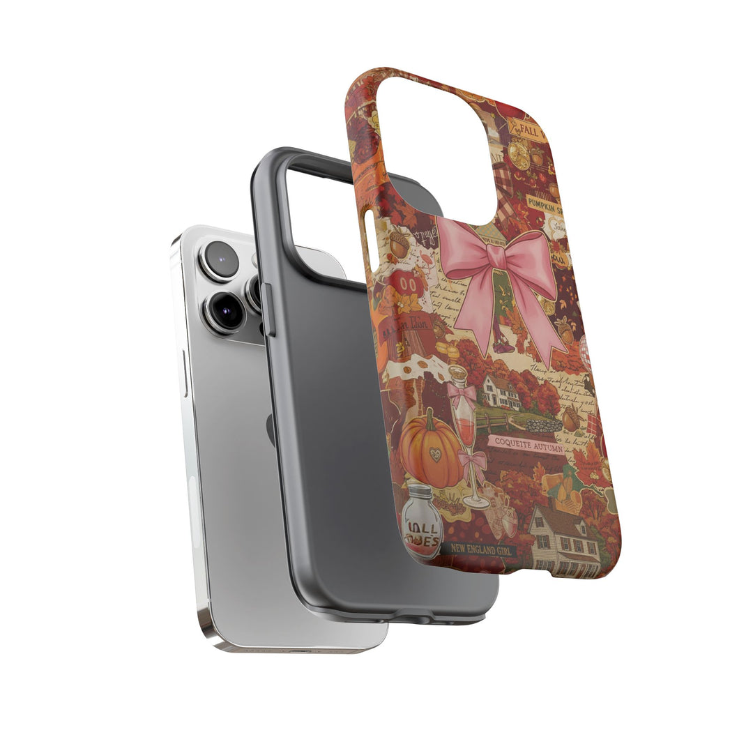 New England Fall Coquette Collage Tough Premium Phone Case - For iPhone 16 Pro Max iPhone 15 Pro iPhone Iphone 14 Plus 13 Pro 12 11 10 XR XS
