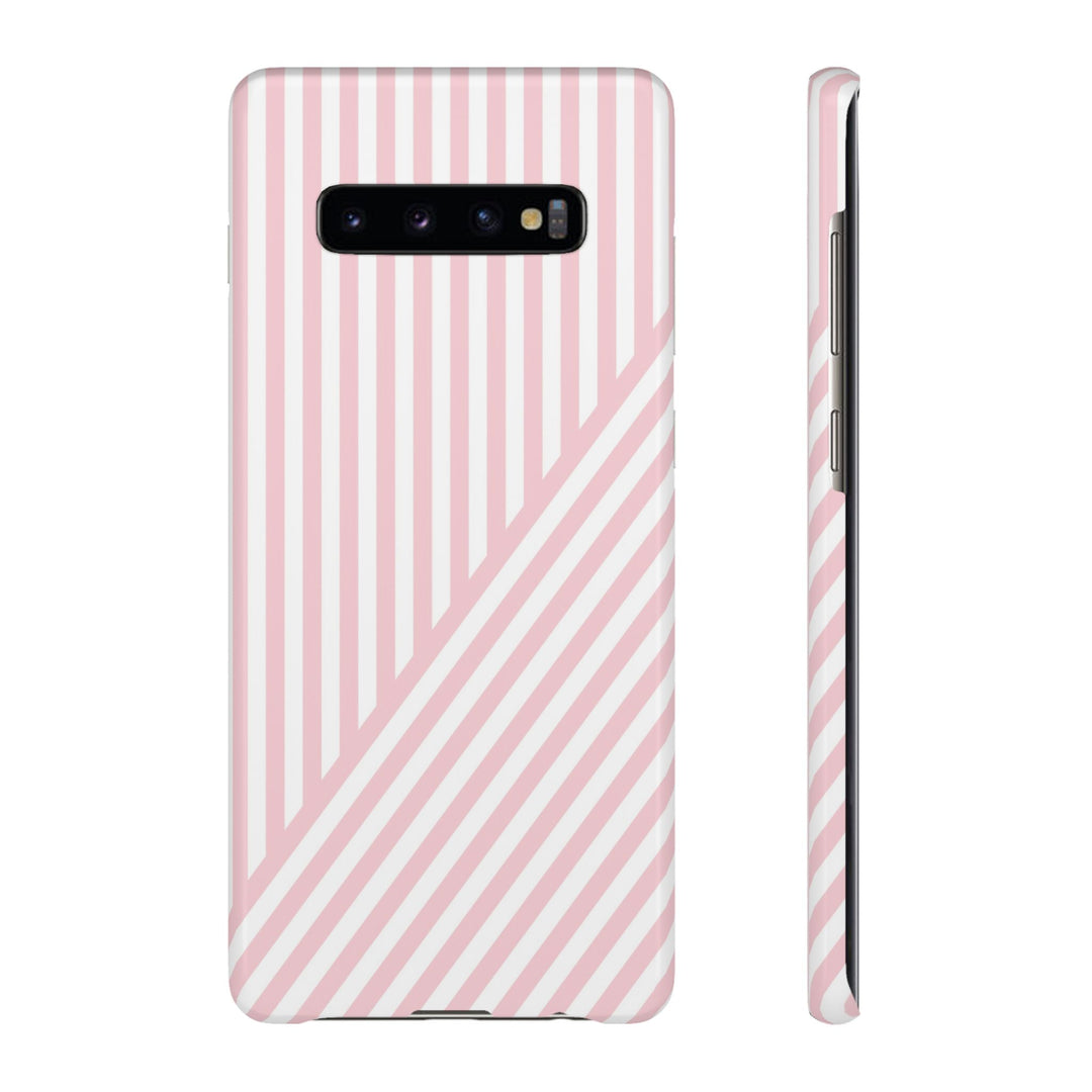 Aesthetic Sweet Pink Stripes Cute Phone Case Sleek Snap - For iPhone 17 Pro Max iPhone 16 Pro iPhone 15 Iphone 14 Plus 13 Pro 12 11 10 Gift