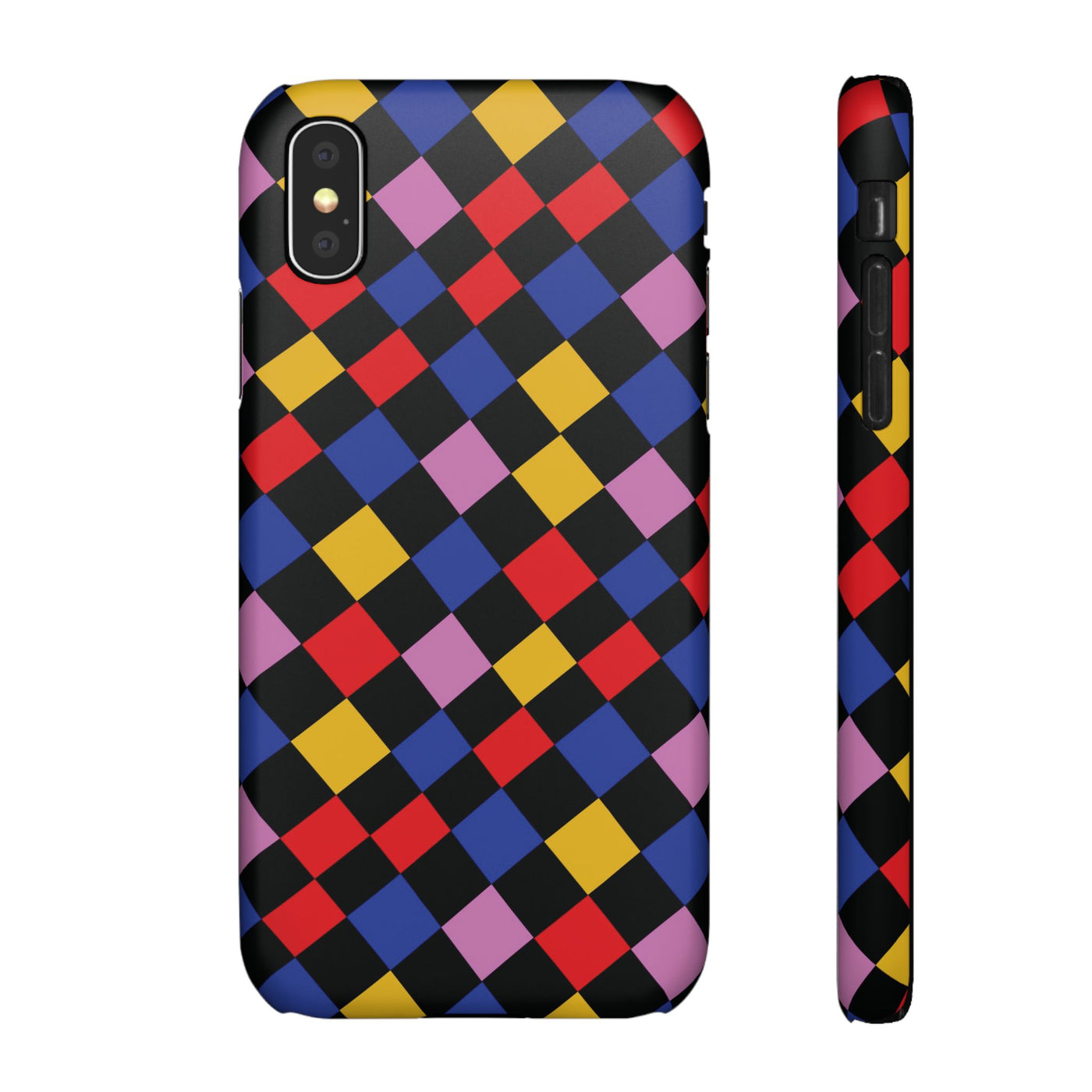 Colorful Checkerboard Cute Phone Case - Sleek Snap - for iPhone 16 15 14 13 12 11 Max Pro Plus Samsung Galaxy S24 S23 S22 S21 S20 Plus Ultra - Studio40ParkLane