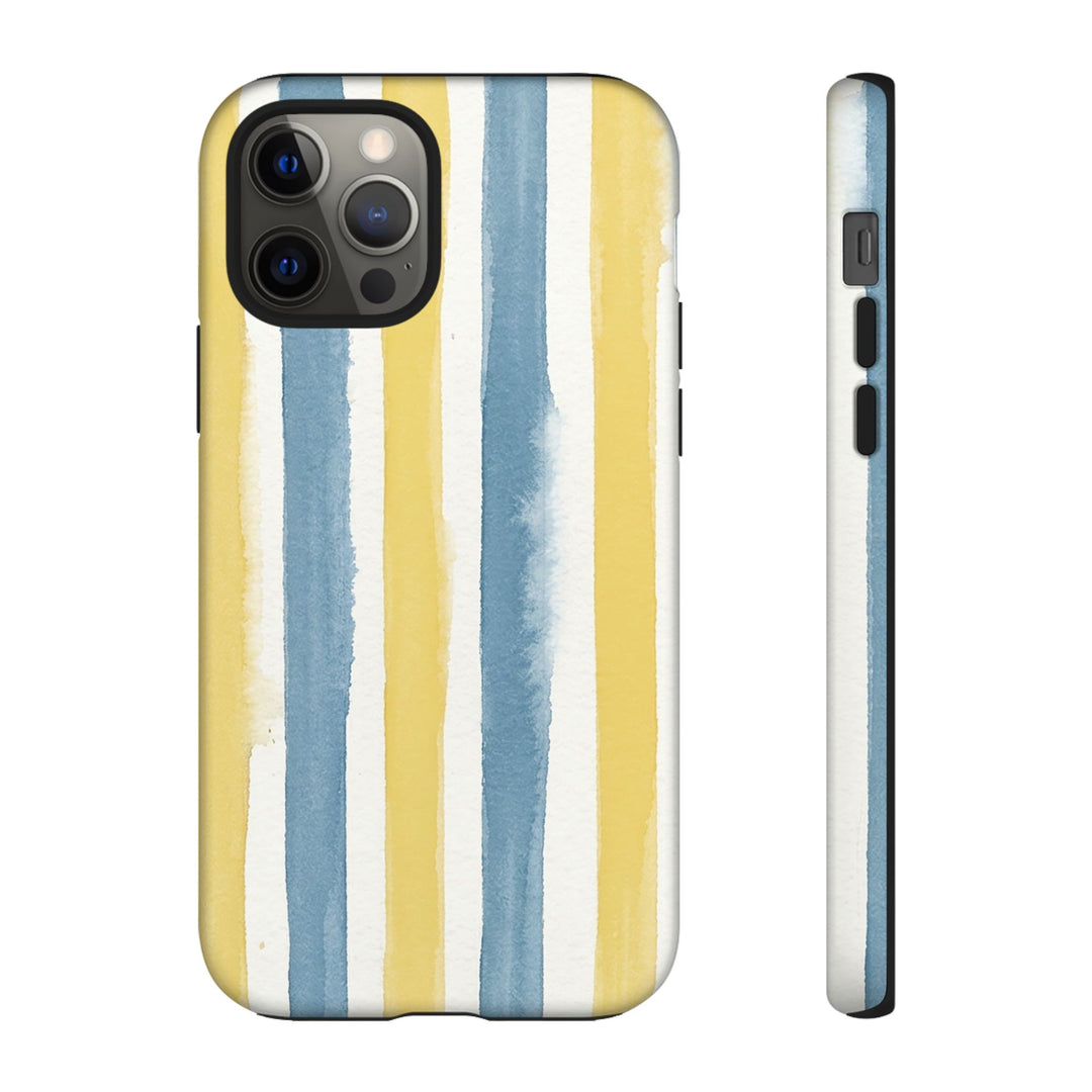 Tough Cute Yellow Stripes Phone Case, for IPhone 17 Pro Max | Iphone 17 Air, Iphone 16, IPhone 15, 14 13 12, Samsung Galaxy S26, S25, S24, S23 - Studio40ParkLane