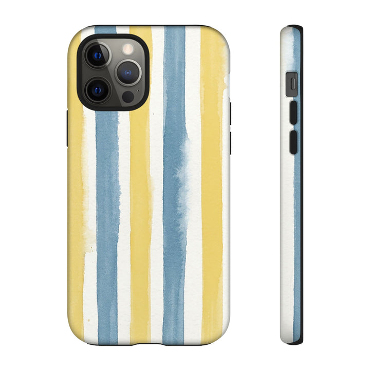 Tough Cute Yellow Stripes Phone Case, for IPhone 17 Pro Max | Iphone 17 Air, Iphone 16, IPhone 15, 14 13 12, Samsung Galaxy S26, S25, S24, S23 - Studio40ParkLane