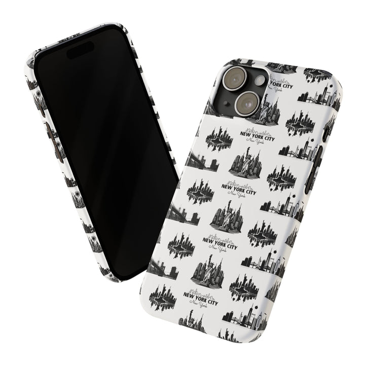 Slim New York Skyline Collage Coquette Gift for Her Cute Phone Cases for Iphone 16 Pro Max | iPhone 15 Case | iPhone 15 Pro Max Case, Iphone 14, Iphone 14 Pro Max, Iphone 13 12 11 8 7 - Studio40ParkLane