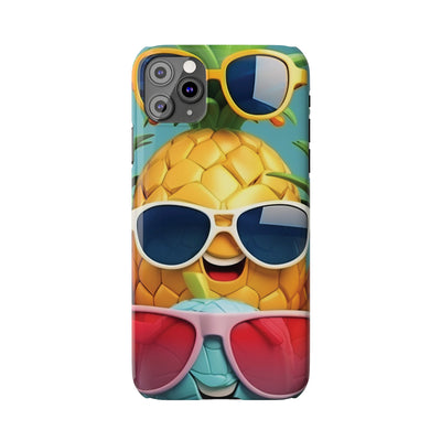 Slim Cute iPhone Cases - | iPhone 15 Case | iPhone 15 Pro Max Case, Iphone 14 Case, Iphone 14 Pro Max, Iphone 13, Summer Pineapple Fruit