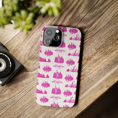 New York Skyline Pink Collage Coquette Gift for Her Cute Phone Cases for Iphone 16 Pro Max | iPhone 15 Case | iPhone 15 Pro Max Case, Iphone 14, Iphone 14 Pro Max, Iphone 13 12 11 8 7