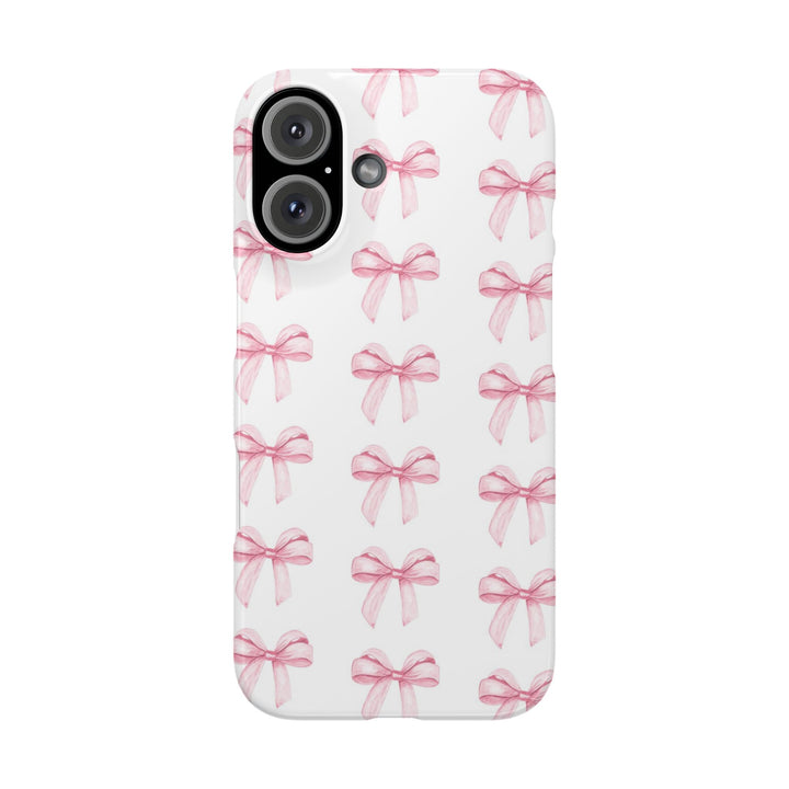 Slim Pink Bows Cute Phone Cases for Iphone 16 Pro Max | iPhone 15 Case | iPhone 15 Pro Max Case, Iphone 14, Iphone 14 Pro Max, Iphone 13 12 11 8 7 - Studio40ParkLane