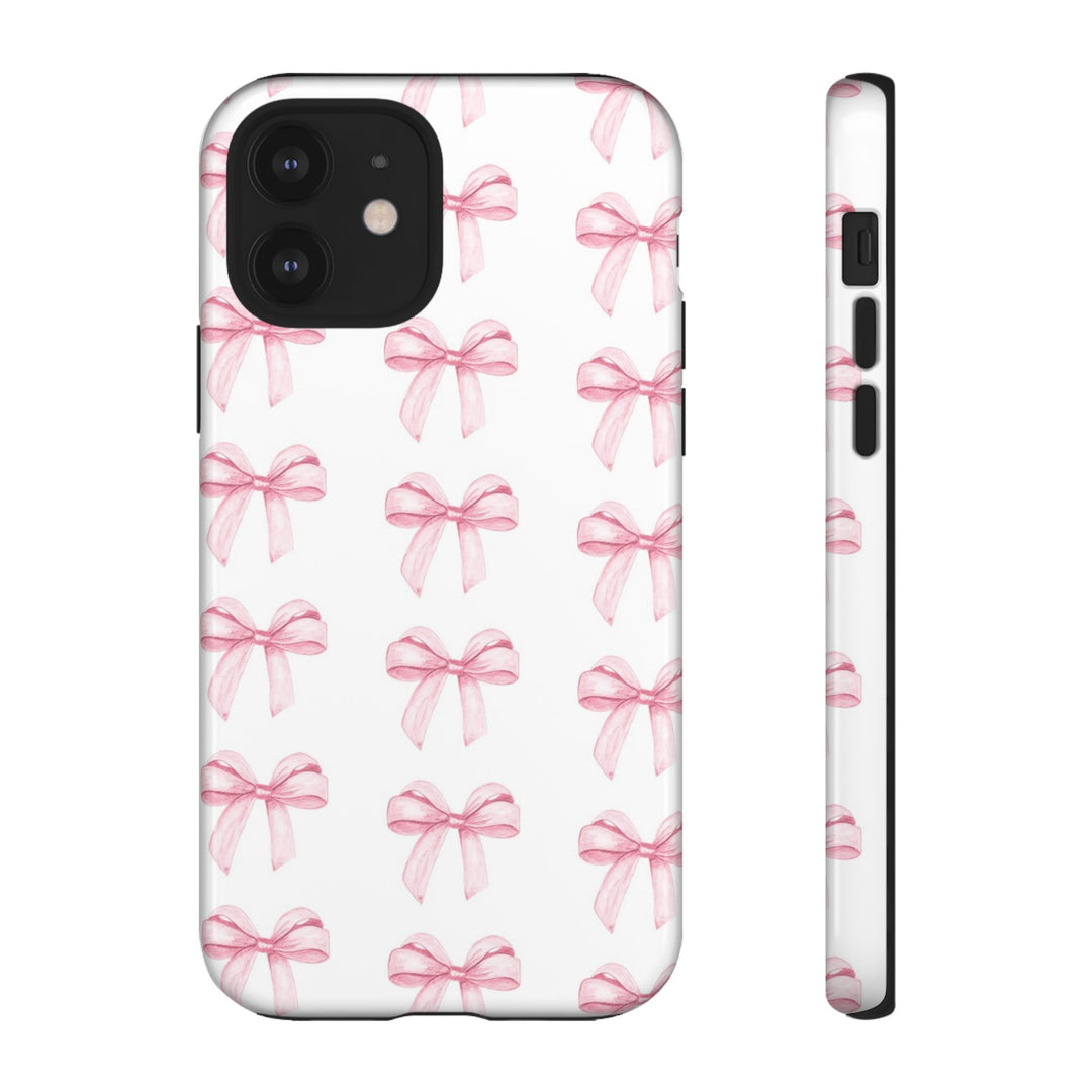 Pink Bows Cute Phone Case, for IPhone 16 Pro Max | Iphone 15, Iphone 14, IPhone 13 Case, 11 8 7, Samsung Galaxy S24, S23, S22, S21, 2 Layer Protection - Studio40ParkLane