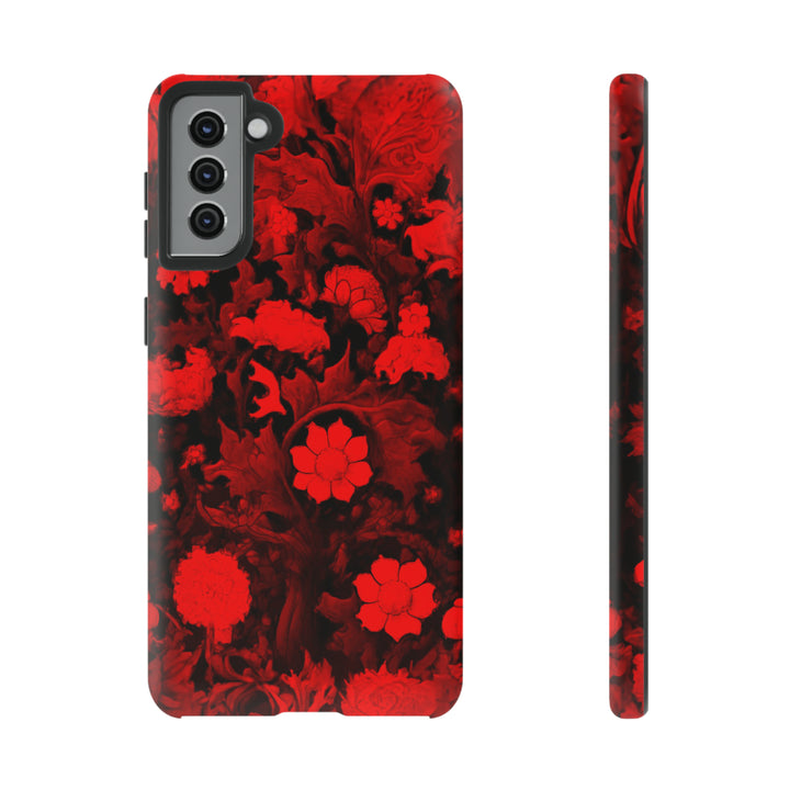 Cute Samsung Phone Case | Aesthetic Samsung Phone Case | Galaxy S23, S22, S21, S20 | Red Flowers, Protective Phone Case - Studio40ParkLane